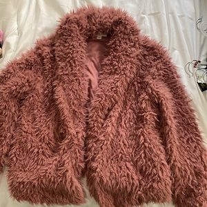 Solid Fuzzy Yeti Coat